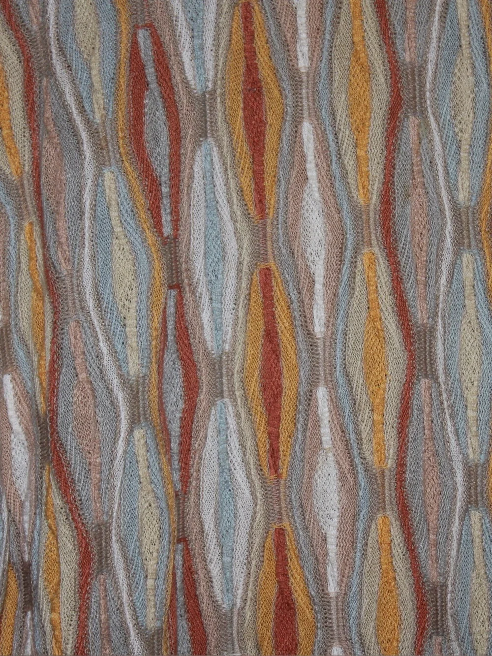 Vintage Thrifted COOGI Australia Men's Multicolor Wave-Pattern Cable Knit